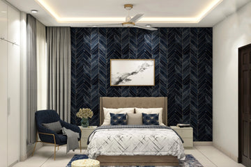 Contemporary Dark-White Themed Guest Room Design